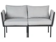 Lounge Set mit Tisch 5-Sitzer SKALA Metall Hellgrau_934643