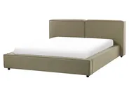 Bett mit Lattenrost Stoff LINARDS 160 x 200 cm Olivgrün_949258