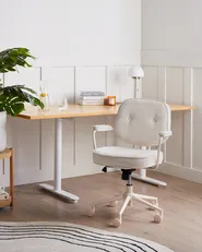 Desk Chair PARAMUS Fabric Off-White_1007091