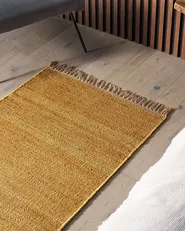 Teppich LUNIA Senfgelb 80 x 150 cm Jute_846321