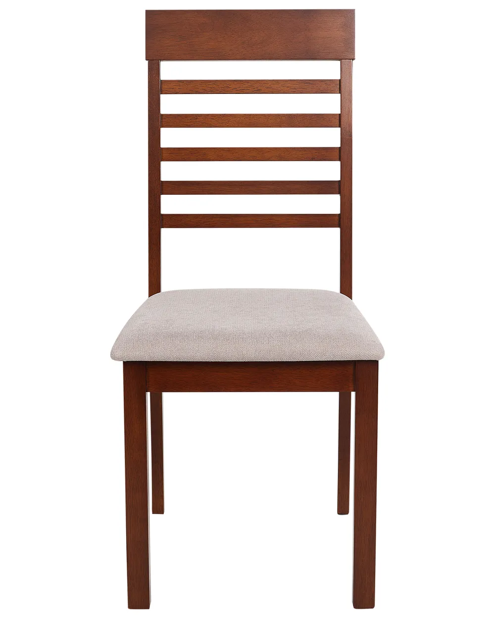Esszimmerstuhl 2er Set ORTLEY Holz Dunkelbraun / Taupe_926600