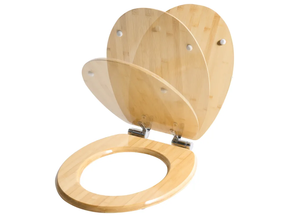 WC-Sitz CUAREIM Soft-Close-Funktion Bambus Hellbraun - Beliani.ch
