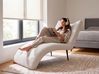 Chaiselongue QUILLY Cord Cremeweiß