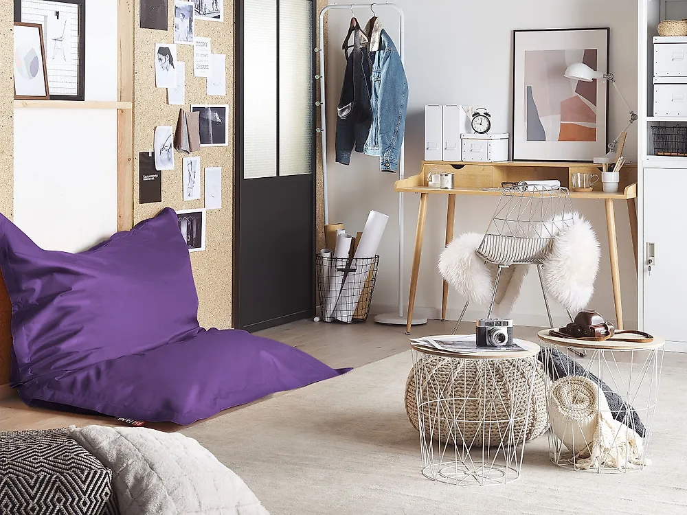 Bean Bag Cover FUZZY 140 cm 180 cm Violet_1170292