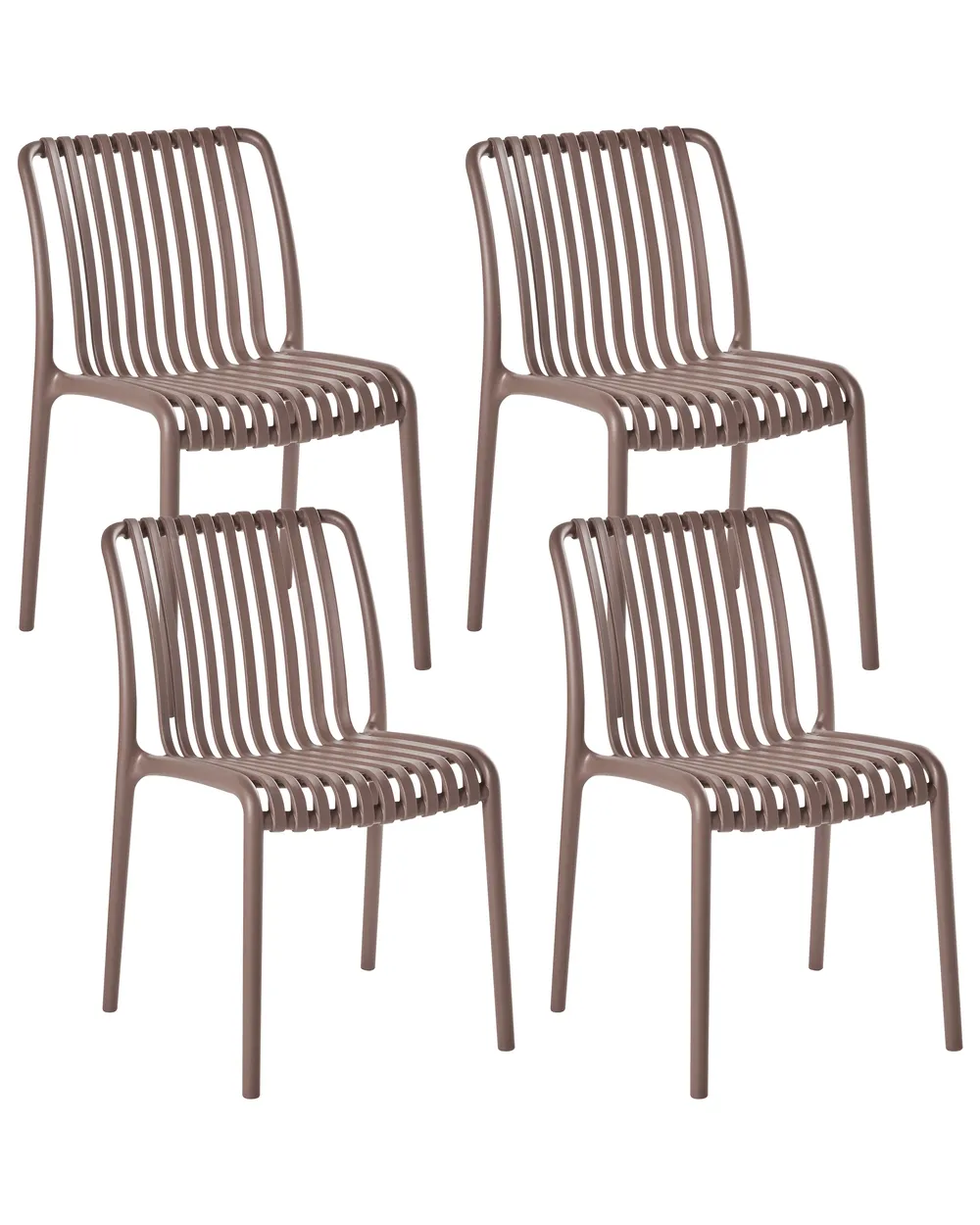 Gartenstuhl 4er Set ARICCIA Braun