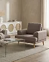 Sessel KILDAL Stoff Braun