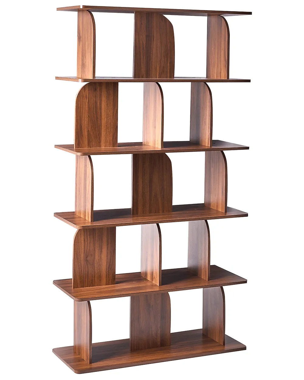 5 Tier Bookcase ESPERANCE 186 cm Dark Brown