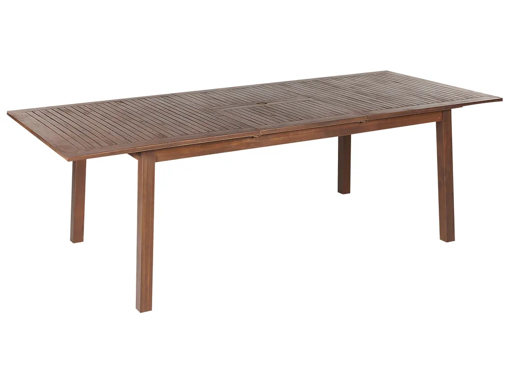 Ausziehbarer Gartentisch CESANA 180/240 cm 100 cm Akazienholz Dunkelbraun