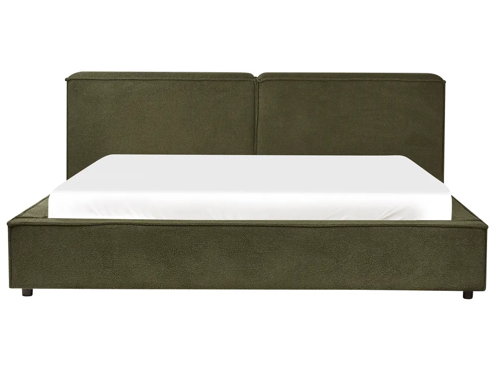 Wasserbett Bouclé LINARDS 180 x 200 cm Dunkelgrün_980548
