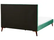 Bett mit Lattenrost Samtstoff BAYONNE 160 x 200 cm Dunkelgrün_744031