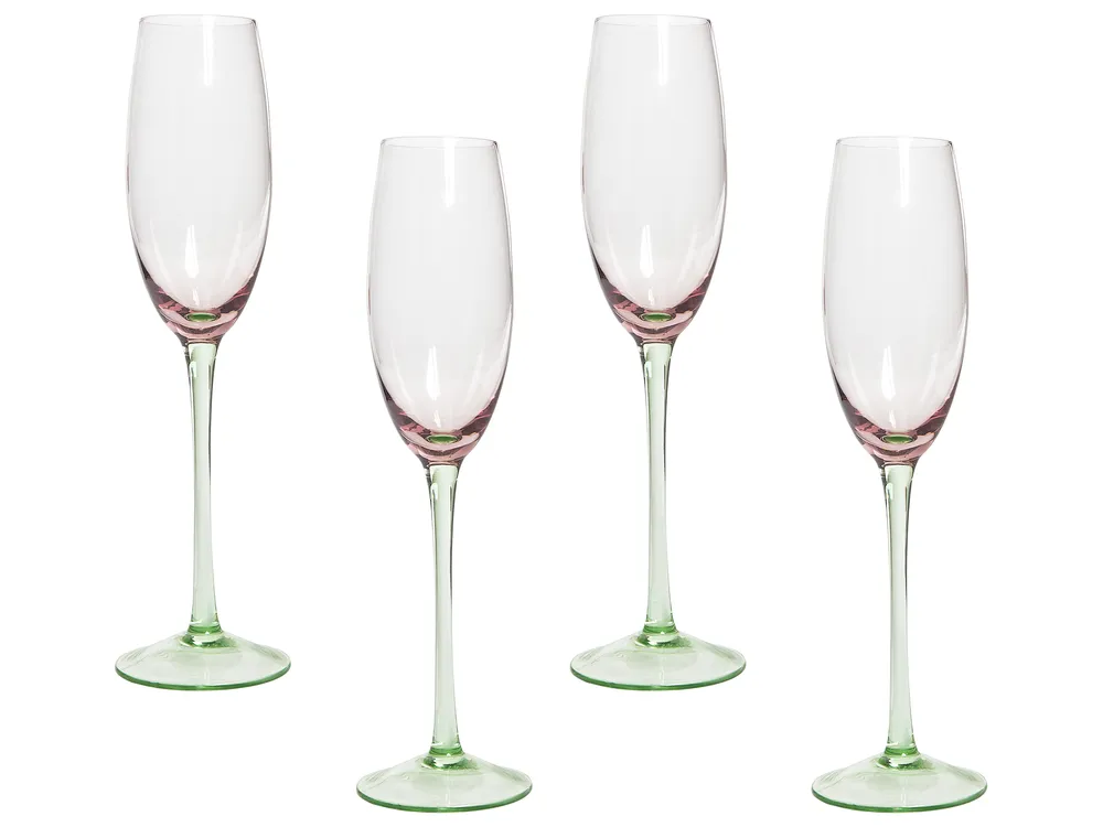 Champagnerflöten im 4er Set DIOPSIDE 200 ml Rosa