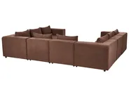 Modular U-Shape Sofa 8 Seater AXEBO Boucle Brown_1075931