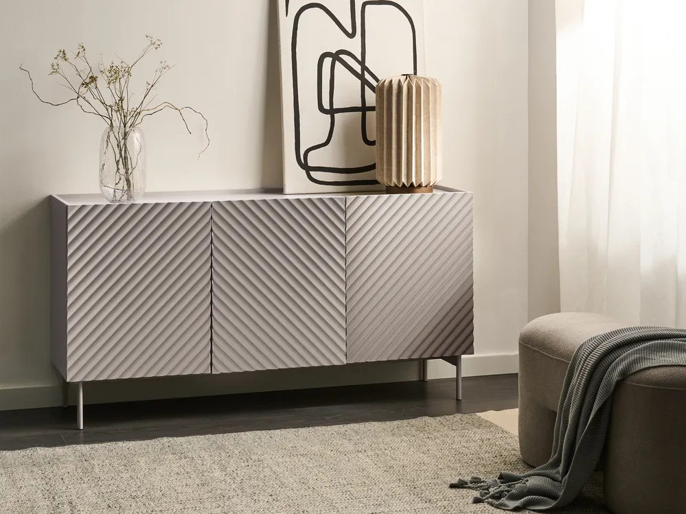 Sideboard mit 3 Türen YARAKA Hellbeige