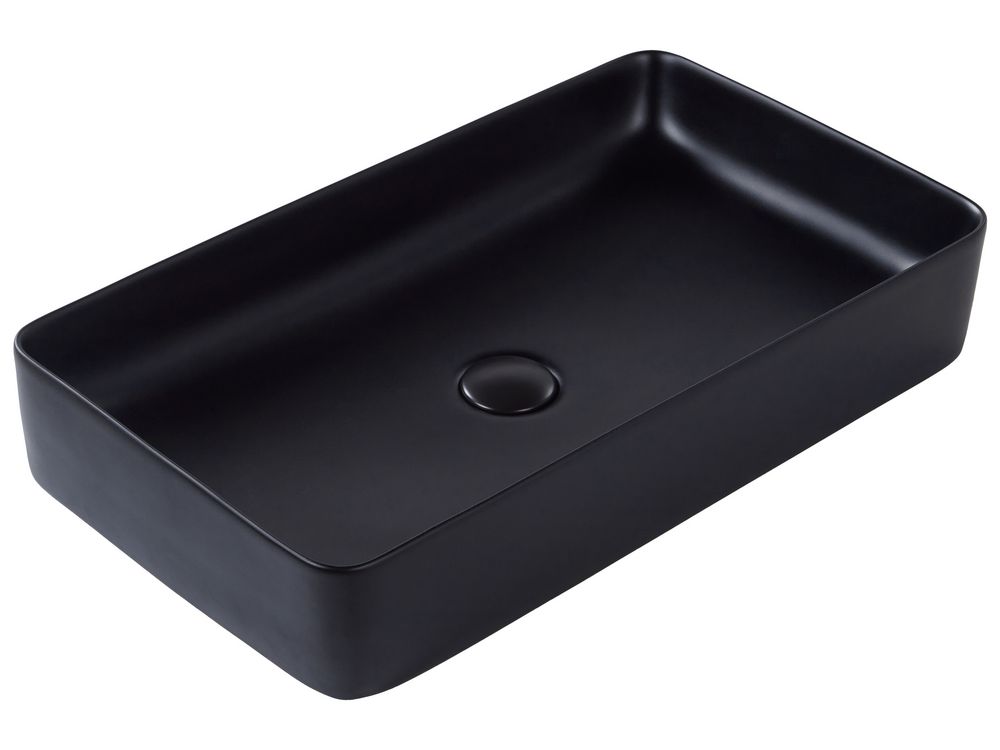 Countertop Basin ULUA 610 x 350 mm Ceramic Black