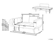 Sofa Bed 2 Seater BREKKE Boucle Beige_1068045