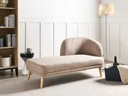 Rechtsseitige Chaiselongue TANLAY Stoff Hellbraun_948440