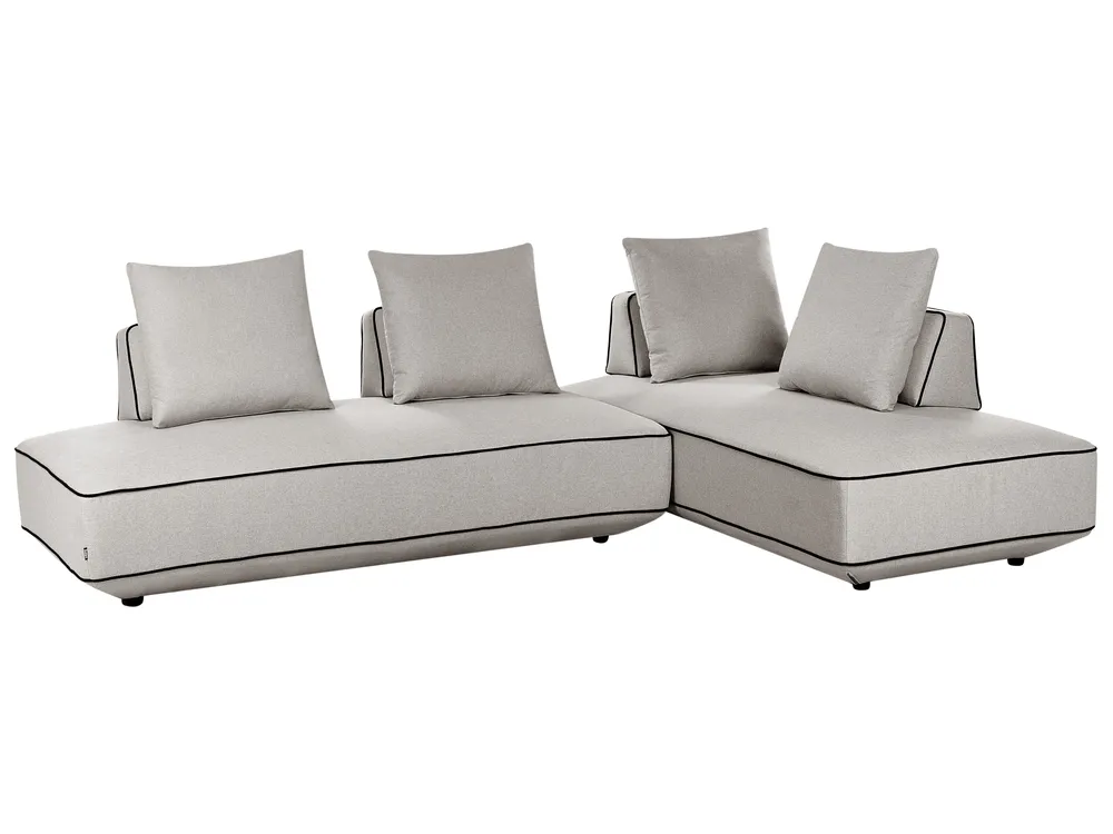 Chaiselongue SEILLANS Stoff Hellgrau_1004519
