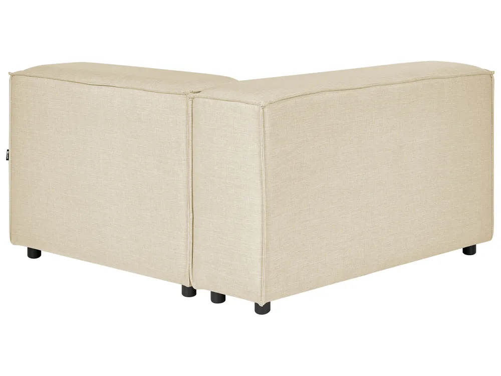 Modul Ecksofa 3-Sitzer APRICA Kunstleinen Beige rechtsseitig_856834