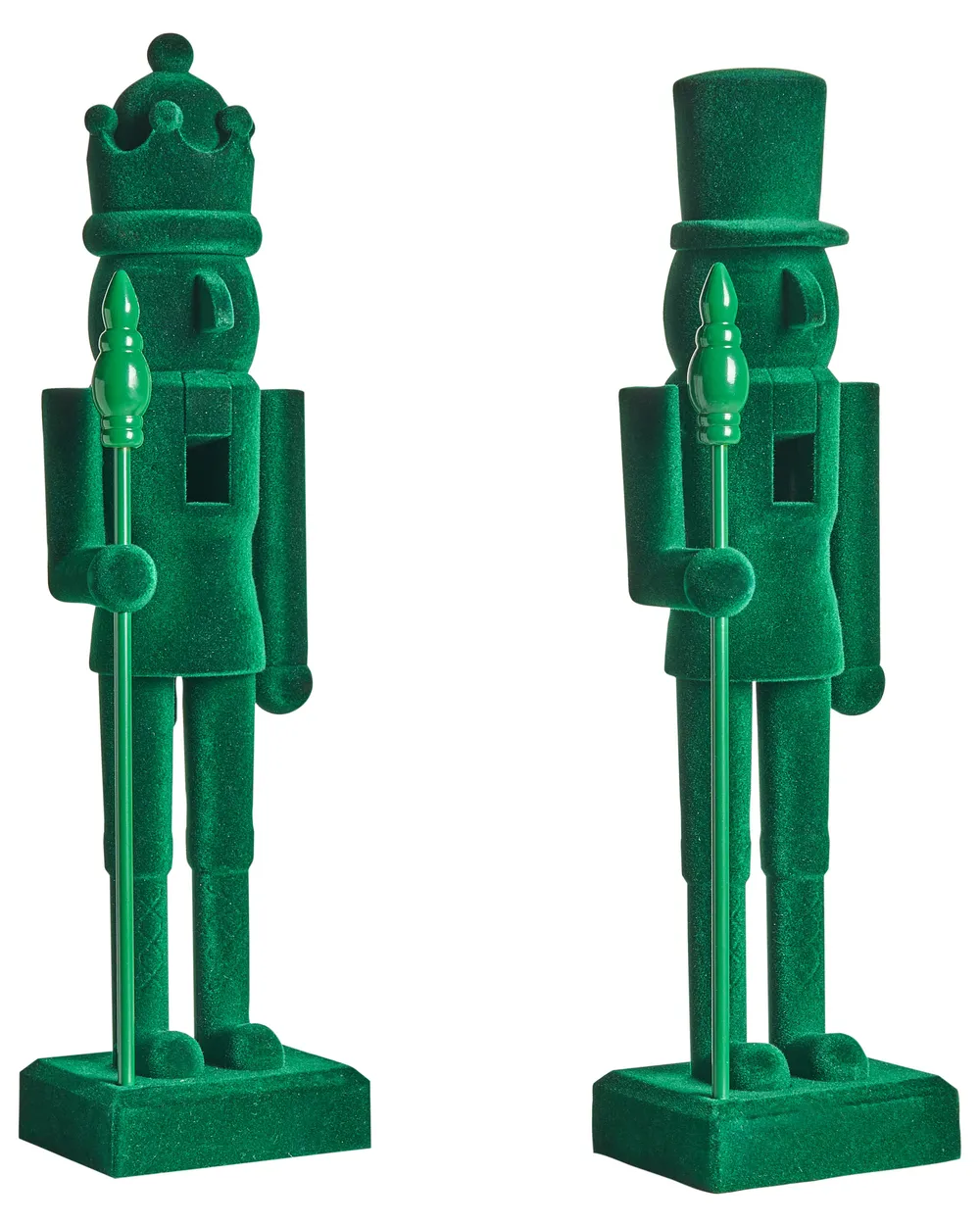 Dekofiguren 2er Set FLATEY 40 cm Nussknacker Grün