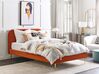 Bett mit Lattenrost Samtstoff FLAYAT 160 x 200 cm Orange