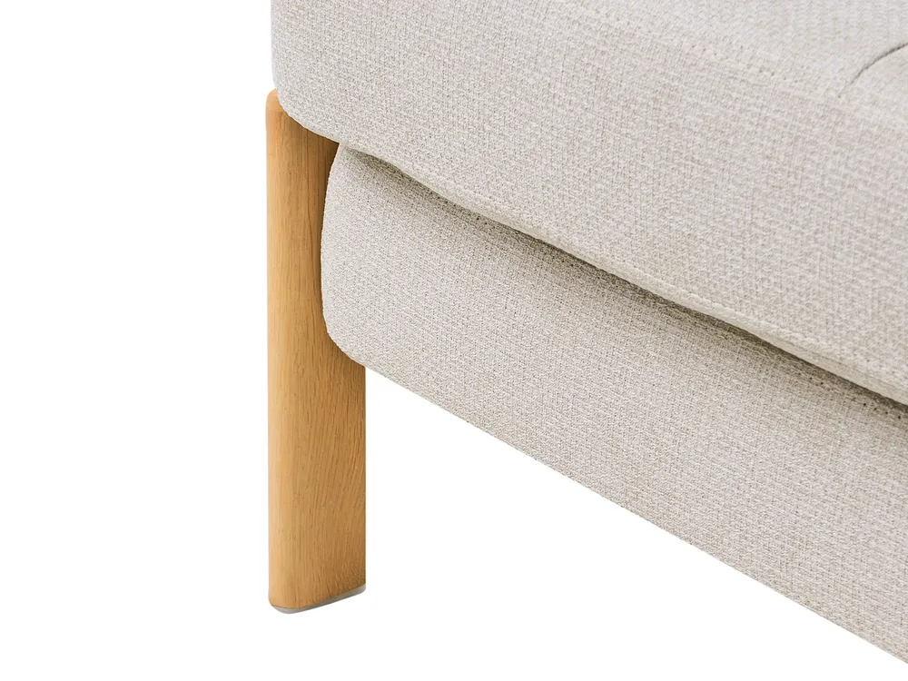 Living Room Set 3 Seater EDLAND with Bench Fabric Light Beige_1041065