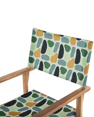 Set of 2 Garden Chairs CINE Acacia Wood Multicolour_819307