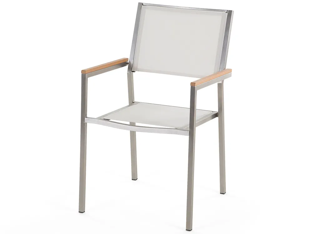 Garden Dining Set 8 Seater GROSSETO Eucalyptus Wood Brown/ White_768550