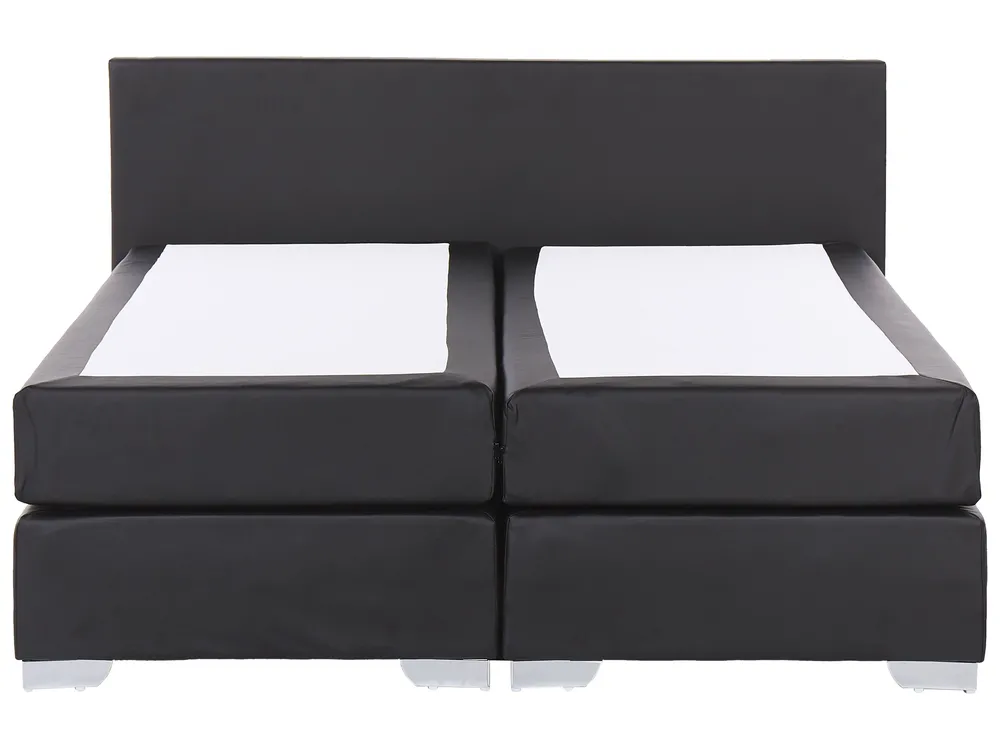 Boxspringbett Kunstleder PRESIDENT 180 x 200 cm Schwarz_882898