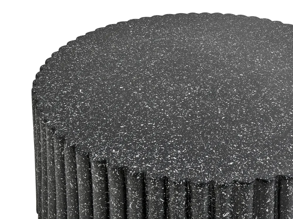 Coffee Table POZZA II 106 cm 106 cm Terrazzo Effect Black_918771