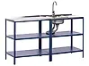 Outdoor-Küche 2er Set mit Spüle VILAMA Blau