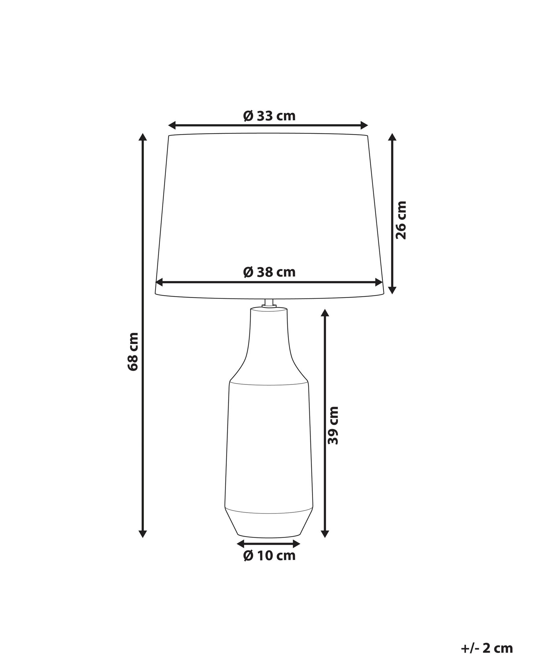 Table Lamp SHEBELLE Ceramic Black_822391
