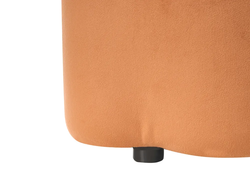 Kids Storage Pouffe FLOWER Flower Velvet Orange_1081990