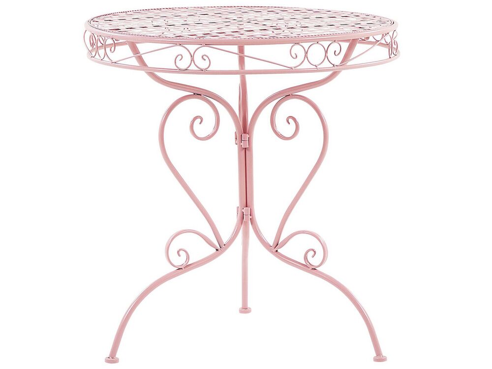 Bistro Table ALBINIA 70 cm 70 cm Metal Pink