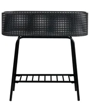 Pflanzenständer LINNAEA 60 cm Metall Schwarz_1064728