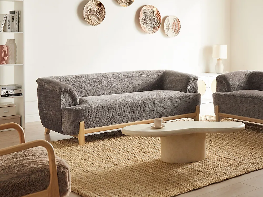 Sofa 3 Seater ALNOR Chenille Brown_1184934