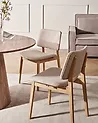 Esszimmerstuhl 2er Set BLANE Bouclé Hellbraun / Taupe