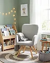 Sessel BJARN Stoff Hellgrau