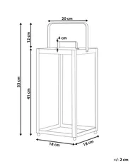 Laterne LEPAR 53 cm Metall Schwarz_817750