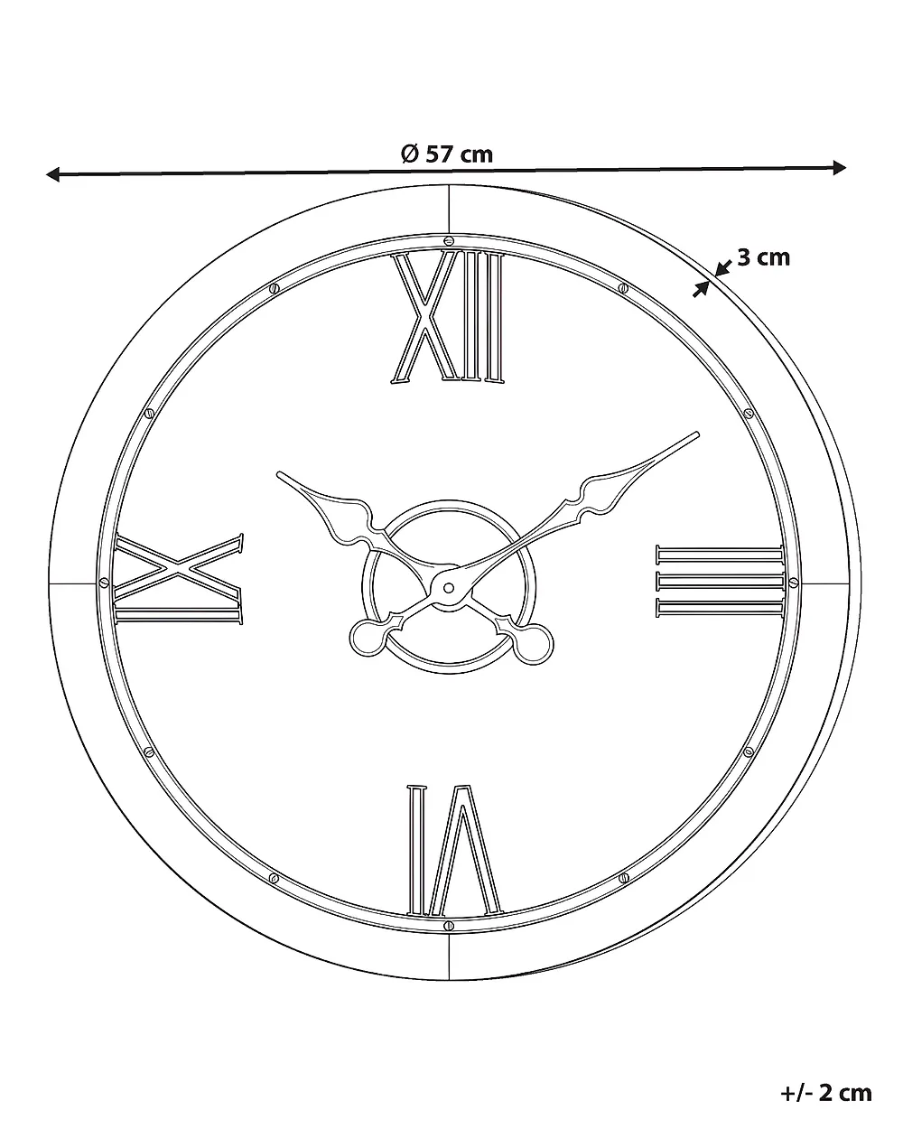 Wall Clock ACACIO Silver/ Brown_1182579