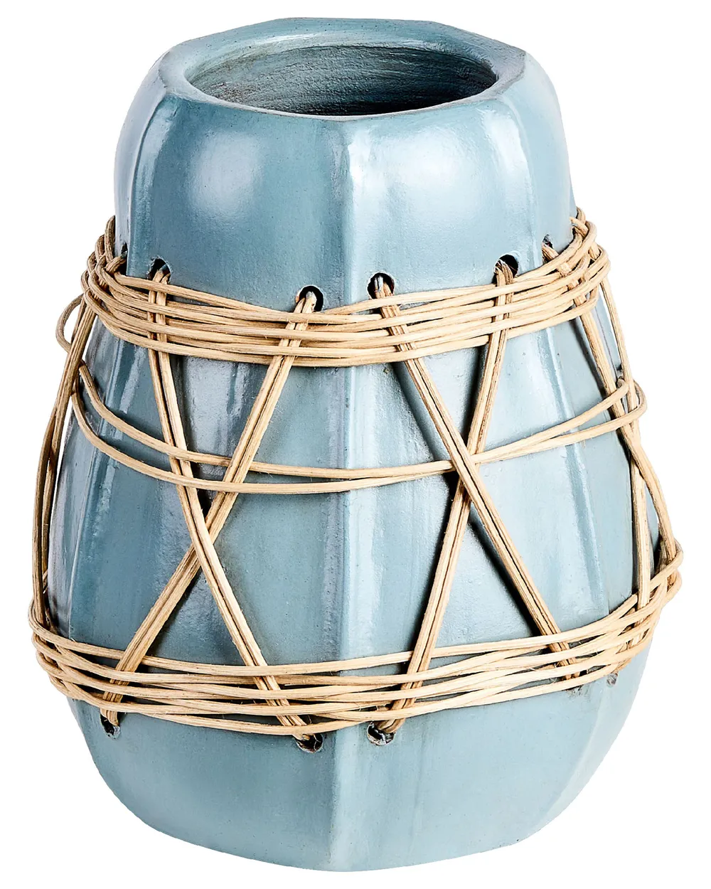 Dekovase KAMERING 27 cm Keramik Blau
