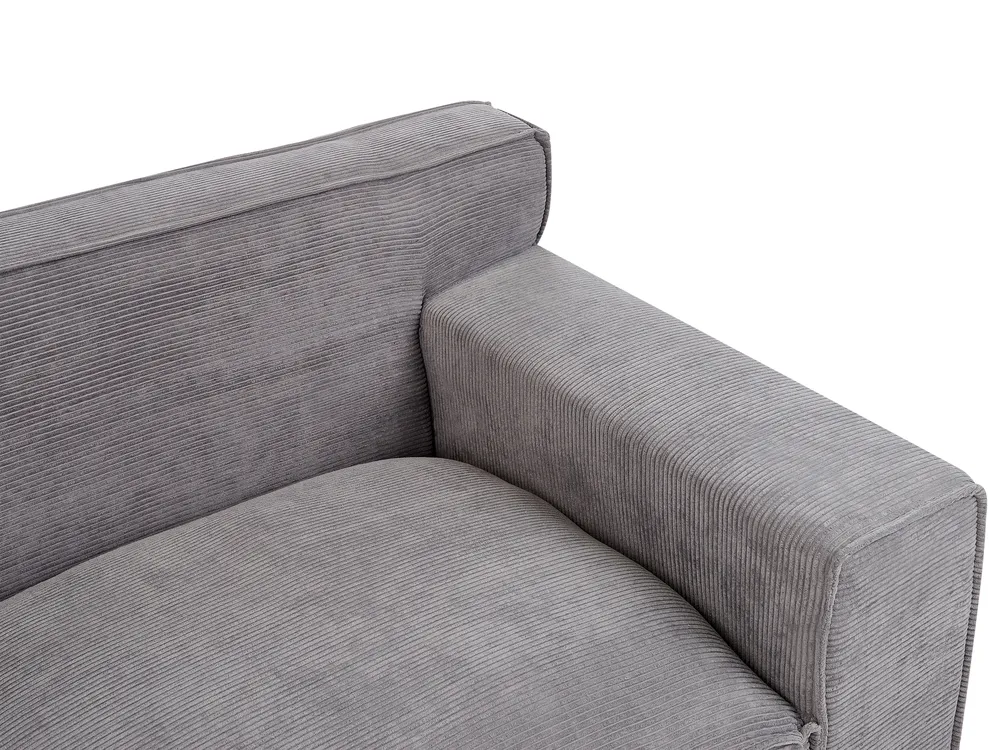 Sofa 3-Sitzer VISKAN Cord Dunkelgrau_811655