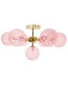 Deckenlampe ANADYR Glas Rosa