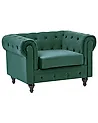 Sessel CHESTERFIELD Samtstoff Smaragdgrün
