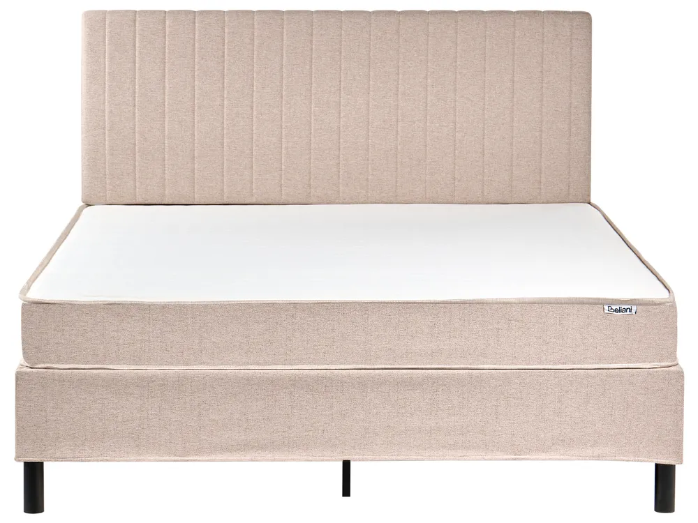 Boxspringbett Stoff COUNTESS 160 x 200 cm Beige_1054303