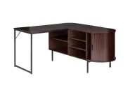 Corner Desk SOLARI 140 cm 140 cm Dark Brown_1191565