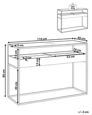 Konsolentisch WACO Sicherheitsglas Schwarz_825581