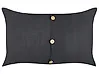 Dekokissen 2er Set BANORI 30 x 50 cm Leinen Schwarz Ohne Muster