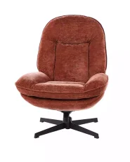Fauteuil pivotant AREMARK Tissu chenille Marron doré_1163732