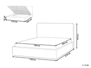 Bett mit Stauraum BRENON Stoff Hellbeige 140 x 200 cm_1055964
