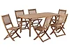 Gartenmöbel Set 6-Sitzer PARAGGI zertifiziertes Akazienholz Naturfarben